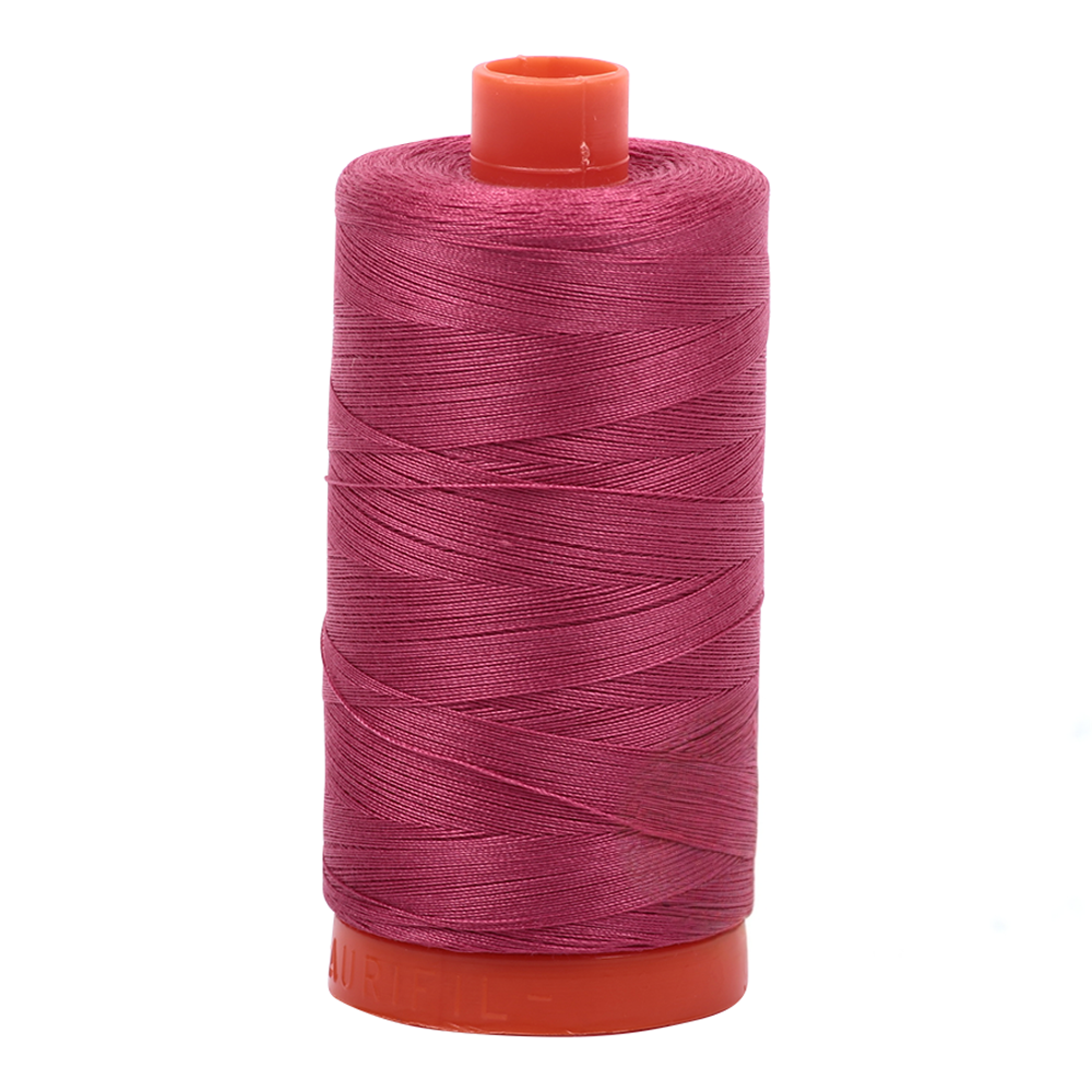 Aurifil embroidery thread spool in Med Carmine Red (2455) - 50wt 1300m
