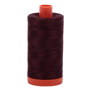 Aurifil embroidery thread spool in Dk Wine (2468) - 50wt 1300m