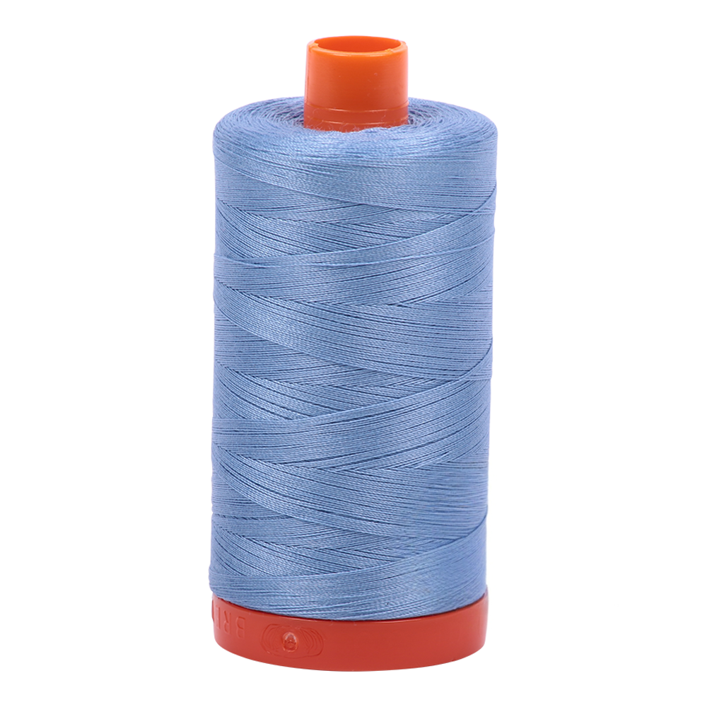 Aurifil 50wt thread, 1300m spool, Lt Delft Blue shade 2720