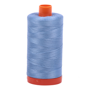 Aurifil 50wt thread, 1300m spool, Lt Delft Blue shade 2720