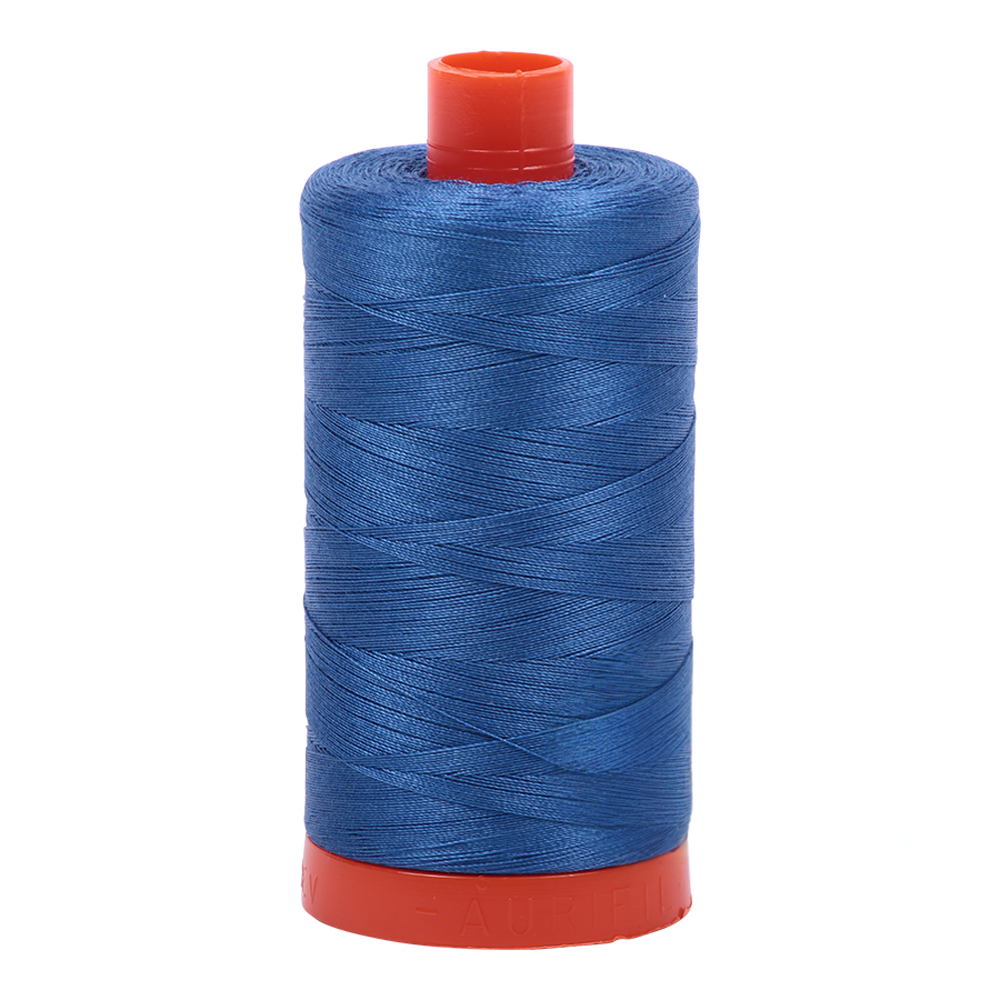 Aurifil embroidery thread spool in Delft Blue (2730) - 50wt 1300m