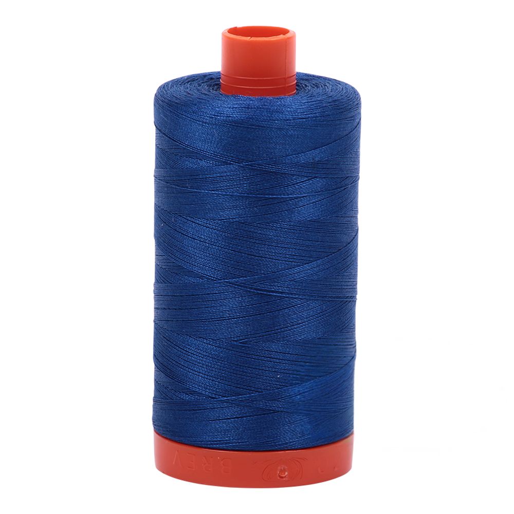Aurifil embroidery thread spool in Dk Cobalt (2740) - 50wt 1300m