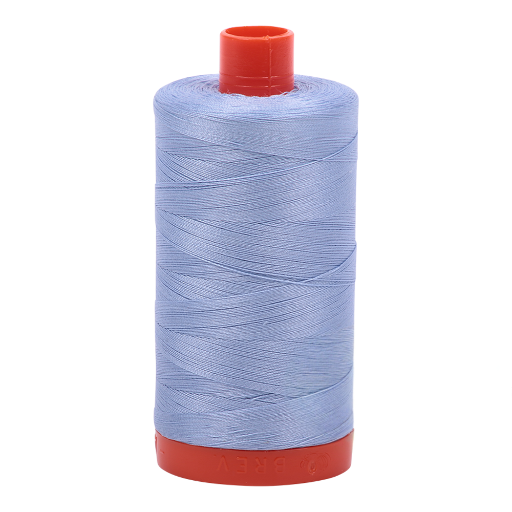 Aurifil 50wt thread, 1300m spool, Very Light Delft shade 2770