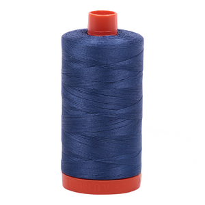 Aurifil embroidery thread spool in Steel Blue (2775) - 50wt 1300m