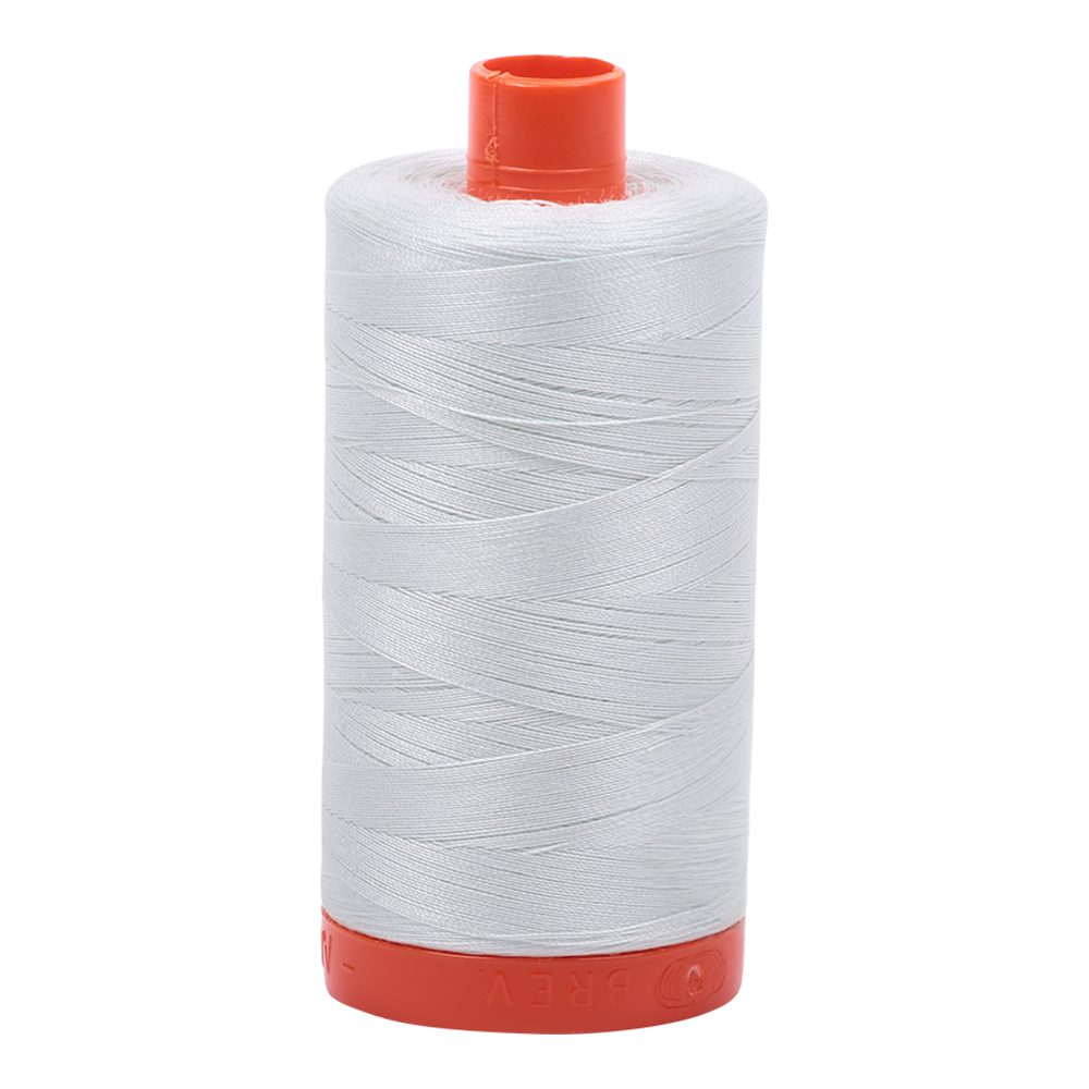 Aurifil embroidery thread spool in Mint Ice (2800) - 50wt 1300m