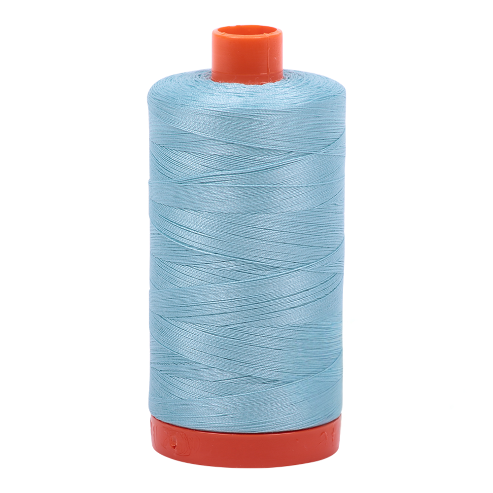 Aurifil embroidery thread spool in Light Grey Turquoise (2805) - 50wt 1300m