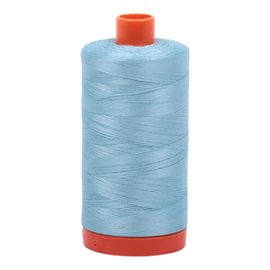 Aurifil embroidery thread spool in Light Grey Turquoise (2805) - 50wt 1300m