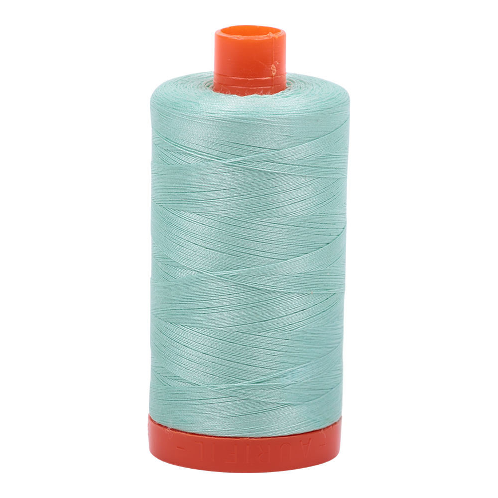 Aurifil 50wt thread, 1300m spool, Mint shade 2830