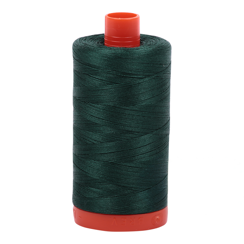 Aurifil embroidery thread spool in Med Spruce (2885) - 50wt 1300m