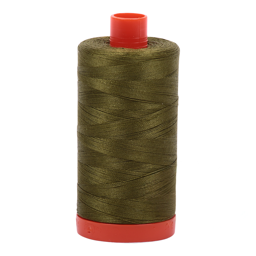 Aurifil embroidery thread spool in Very Dark Olive (2887) - 50wt 1300m