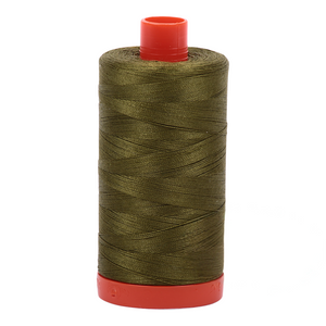Aurifil embroidery thread spool in Very Dark Olive (2887) - 50wt 1300m
