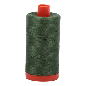 Aurifil embroidery thread spool in Vary Dark Grass Green (2890) - 50wt 1300m