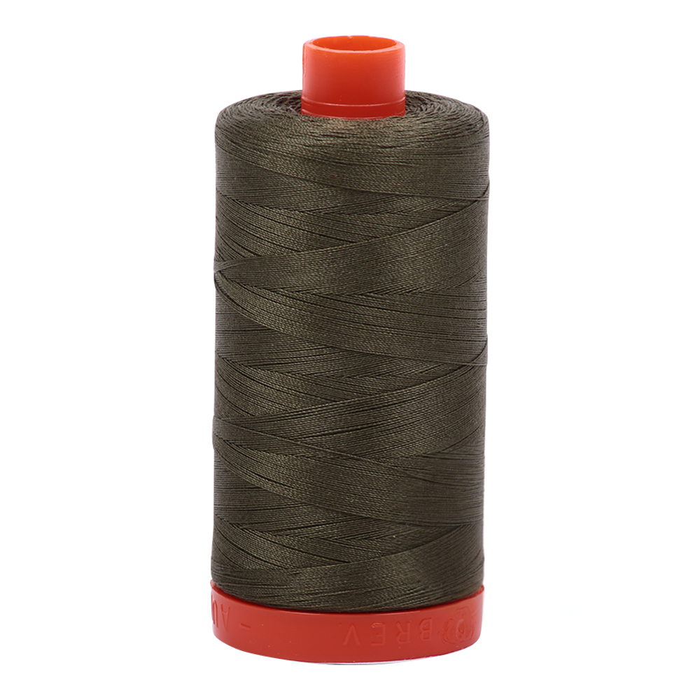 Aurifil embroidery thread spool in Army Green (2905) - 50wt 1300m
