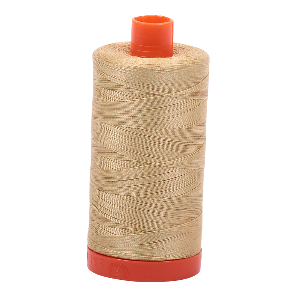 Aurifil embroidery thread spool in Very Light Brass (2915) - 50wt 1300m