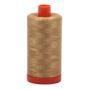 Aurifil embroidery thread spool in Light Brass (2920) - 50wt 1300m