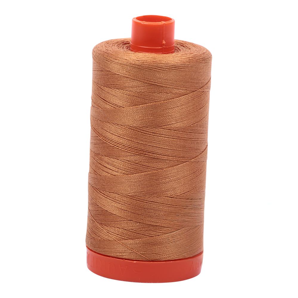 Aurifil 50wt thread, 1300m spool, Golden Toast shade 2930