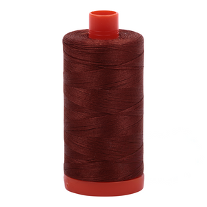 Aurifil embroidery thread spool in Copper Brown (4012) - 50wt 1300m