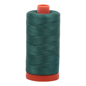 Aurifil embroidery thread spool in Turf Green (4129) - 50wt 1300m