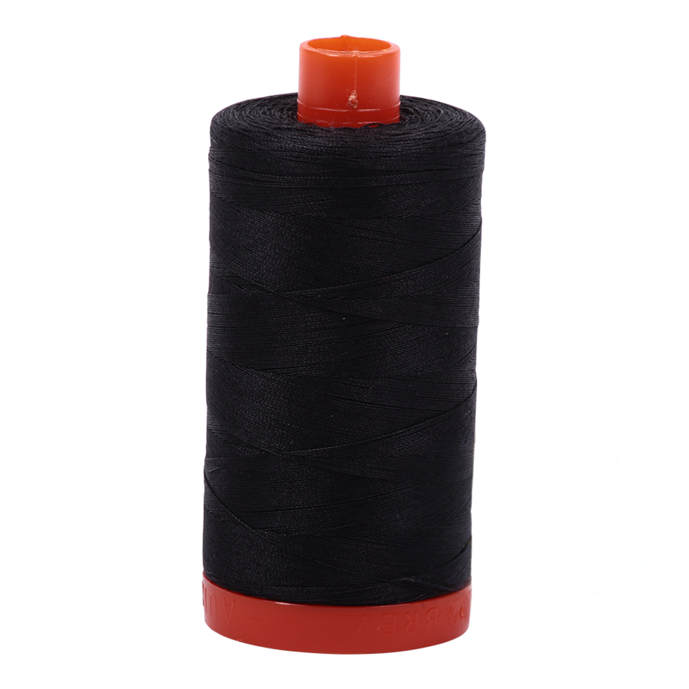 Aurifil embroidery thread spool in Very Dark Grey (4241) - 50wt 1300m