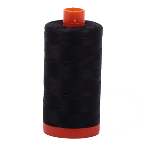 Aurifil embroidery thread spool in Very Dark Grey (4241) - 50wt 1300m