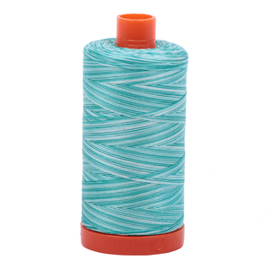 Aurifil Thread 50wt 1300m Variegated Turquoise Foam 4654