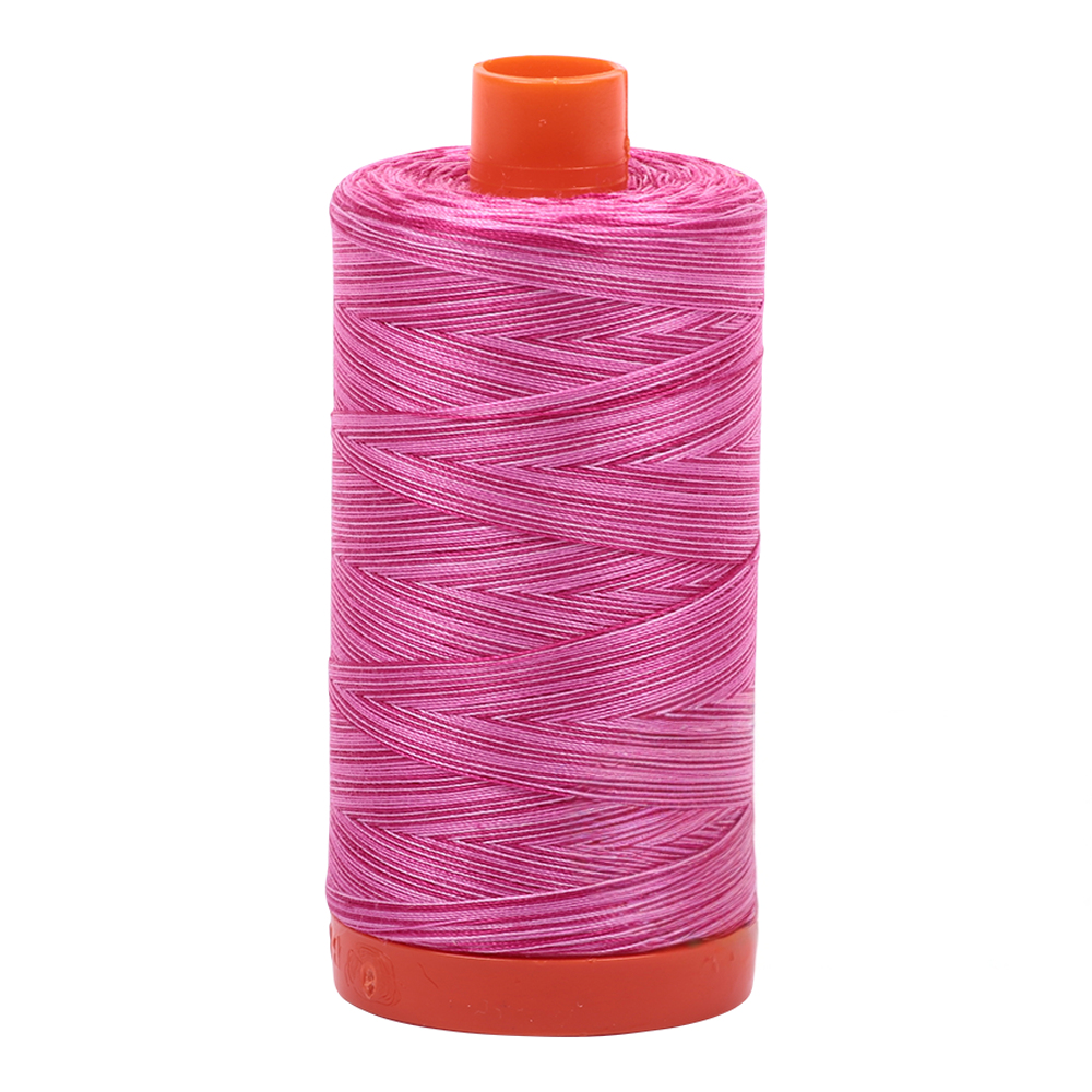 Aurifil 50wt thread, 1300m spool, Variegated Pink Taffy shade 4660