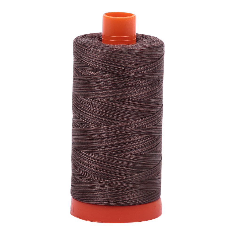 Aurifil 50wt thread, 1300m spool, Variegated Mocha Mousse shade 4671