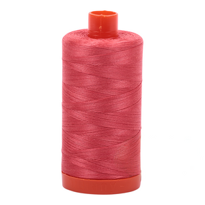 Aurifil embroidery thread spool in Medium Red (5002) - 50wt 1300m