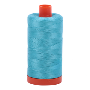 Aurifil Thread 50wt 1300m Bright  Turquoise 5005 *