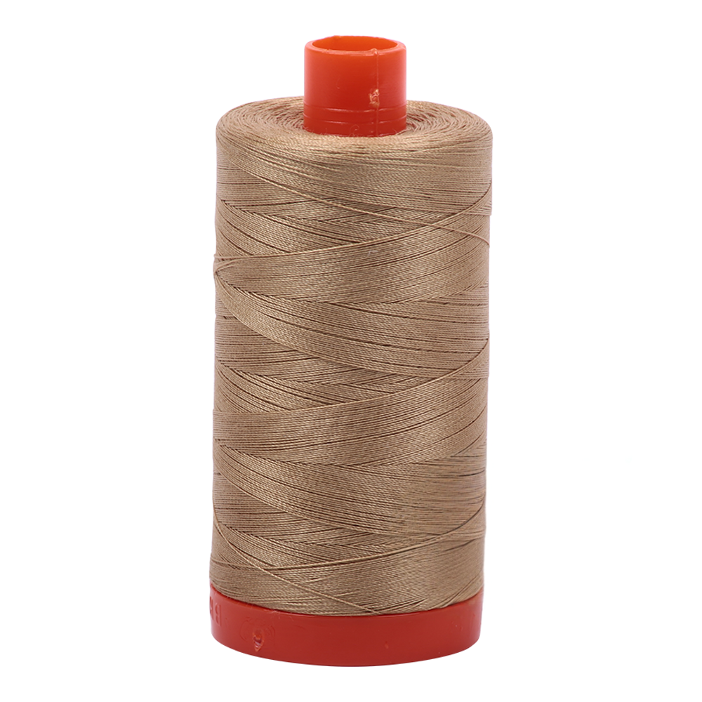 Aurifil 50wt thread, 1300m spool, Blond Beige shade 5010