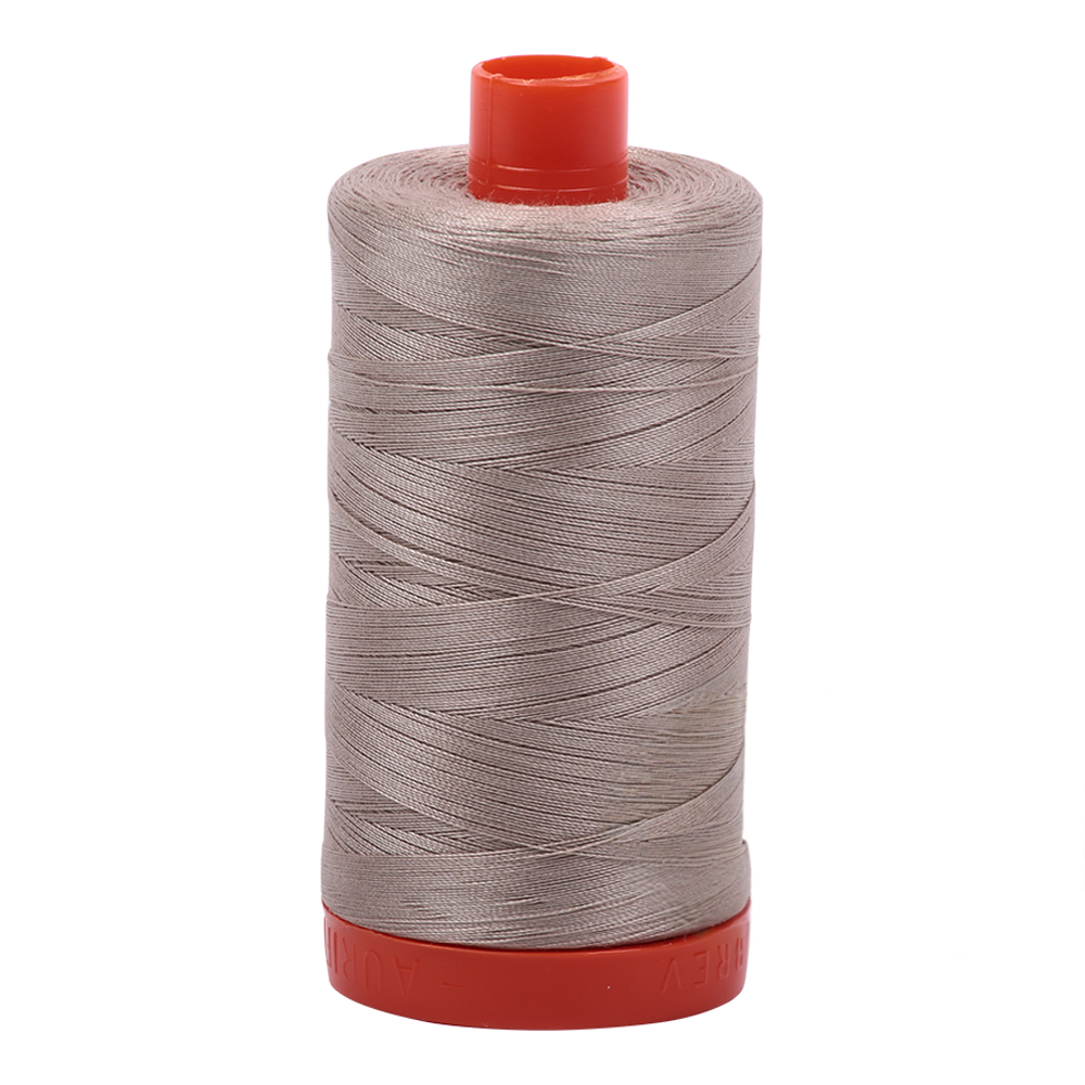 Aurifil 50wt thread, 1300m spool, Rope Beige shade 5011