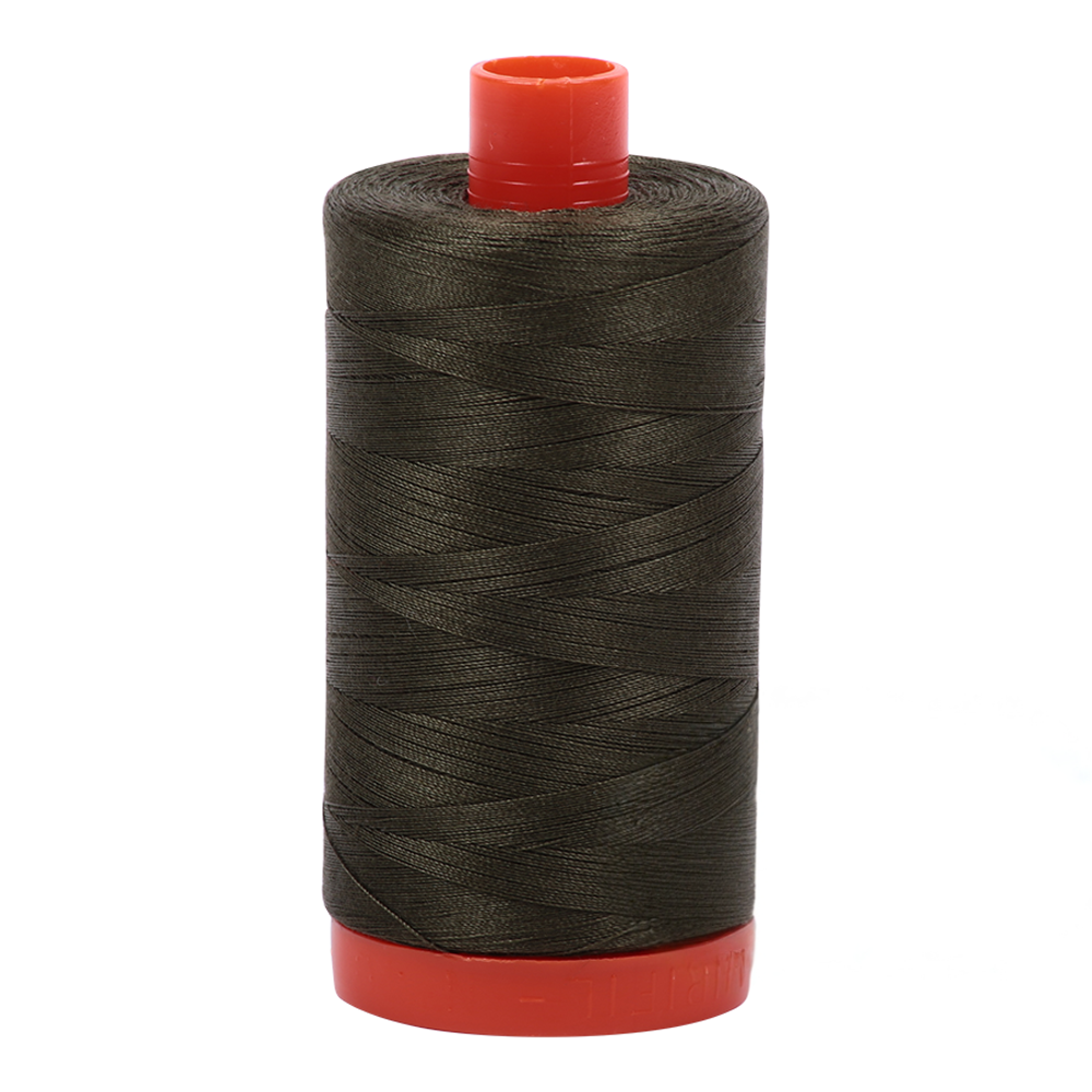 Aurifil embroidery thread spool in Dark Green (5012) - 50wt 1300m