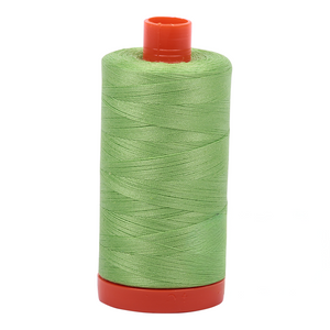 Aurifil embroidery thread spool in Shining Green (5017) - 50wt 1300m