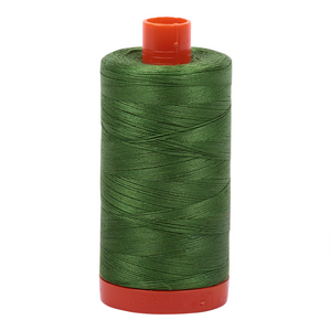 Aurifil embroidery thread spool in Dark Grass Green (5018) - 50wt 1300m