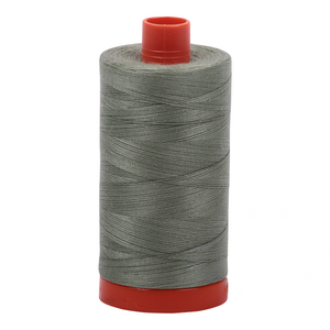 Aurifil embroidery thread spool in Military Green (5019) - 50wt 1300m