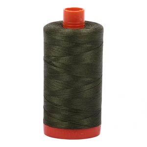 Aurifil embroidery thread spool in Medium Green (5023) - 50wt 1300m