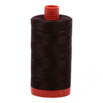 Aurifil 50wt thread, 1300m spool, Dark Brown shade 5024