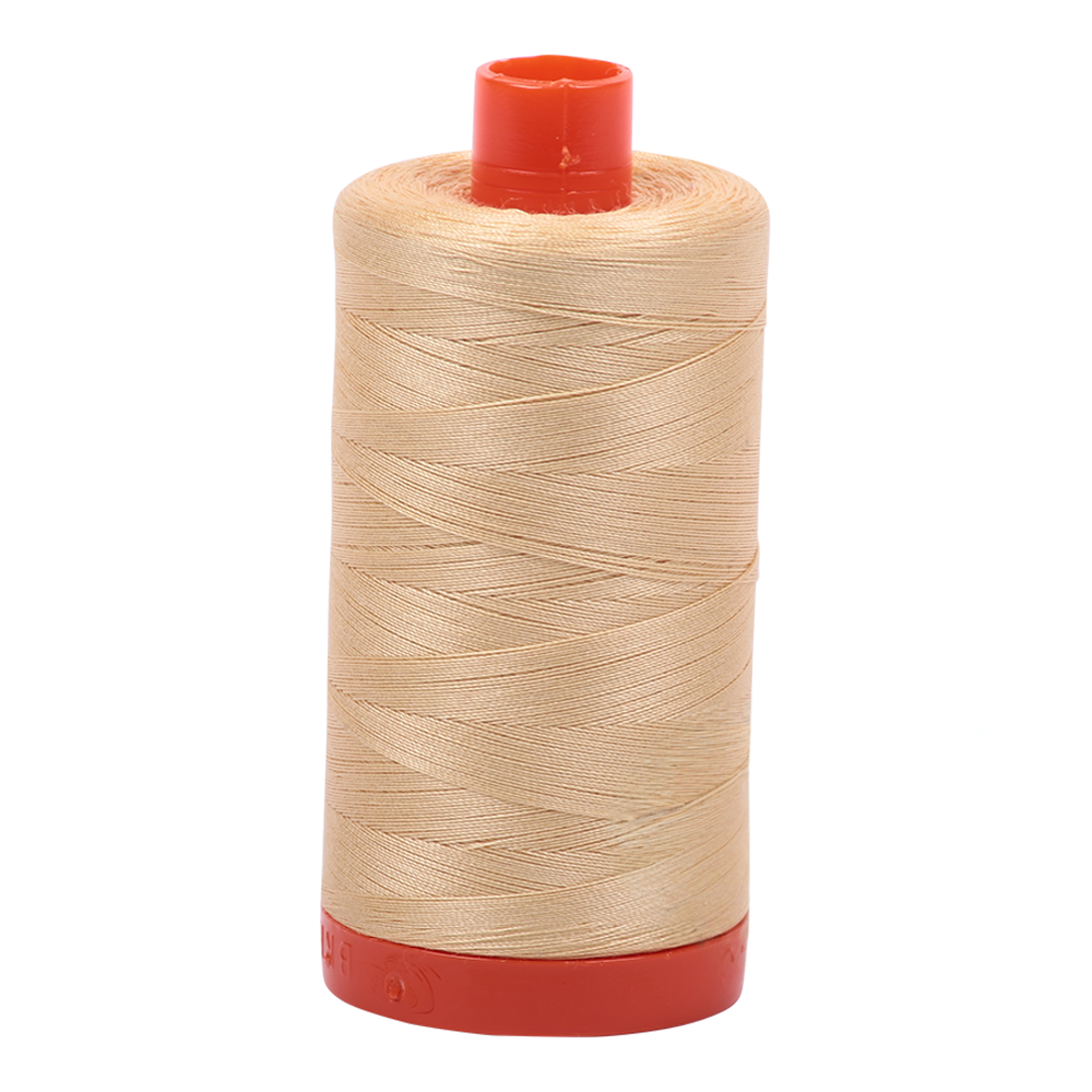 Aurifil embroidery thread spool in Light Caramel (6001) - 50wt 1300m