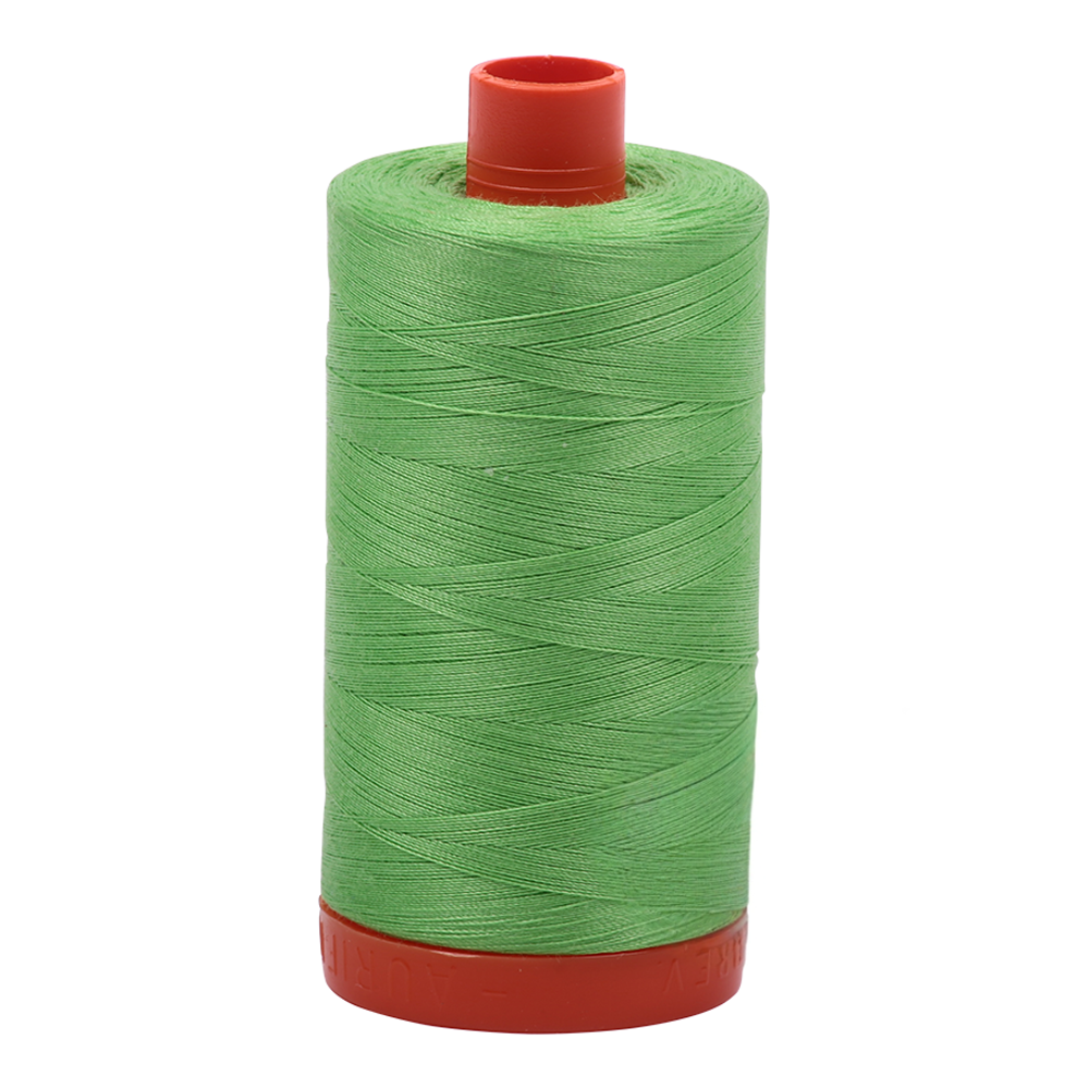 Aurifil embroidery thread spool in Shamrock Green (6737) - 50wt 1300m