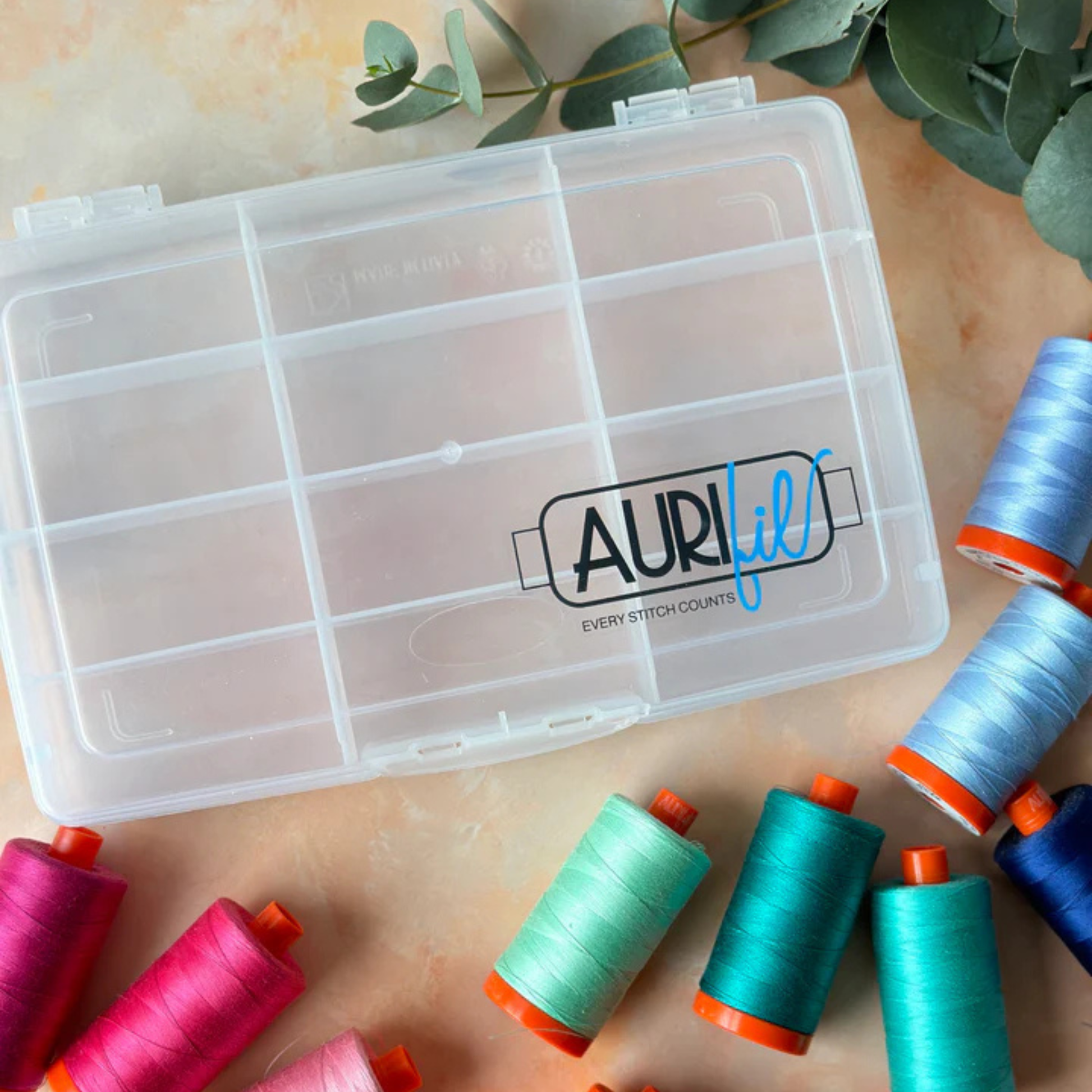 Aurifil embroidery thread spool in Large Spools - alternate angle