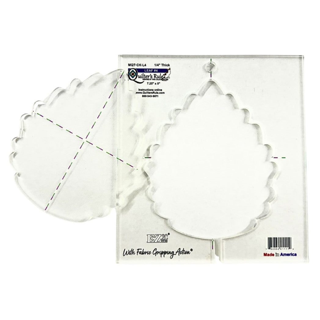 Quilter's Rule ¼" Leaf 4 - quilting ruler and template