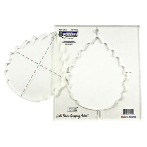 Quilter's Rule ¼" Leaf 4 - quilting ruler and template