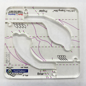 Quilter's Rule ¼" Frond Feathers 1 Briar & Poplar