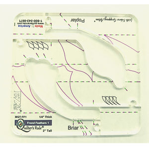 Quilter's Rule ¼" Frond Feathers 1 Briar & Poplar