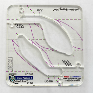 Quilter's Rule ¼" Frond Feathers 2 Ash & Spike