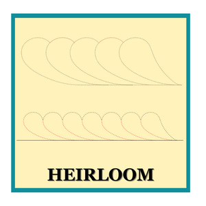 Quilter's Rule ¼" Heirloom Feathers #3 - 2½" & 1¾" stitched