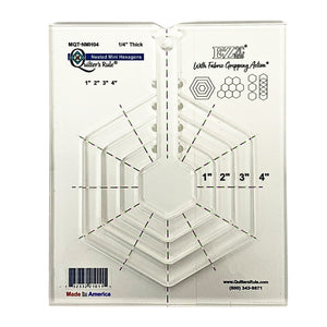 Quilter's Rule ¼" Nested Mini Hexagons 1" to 4" Set of 4