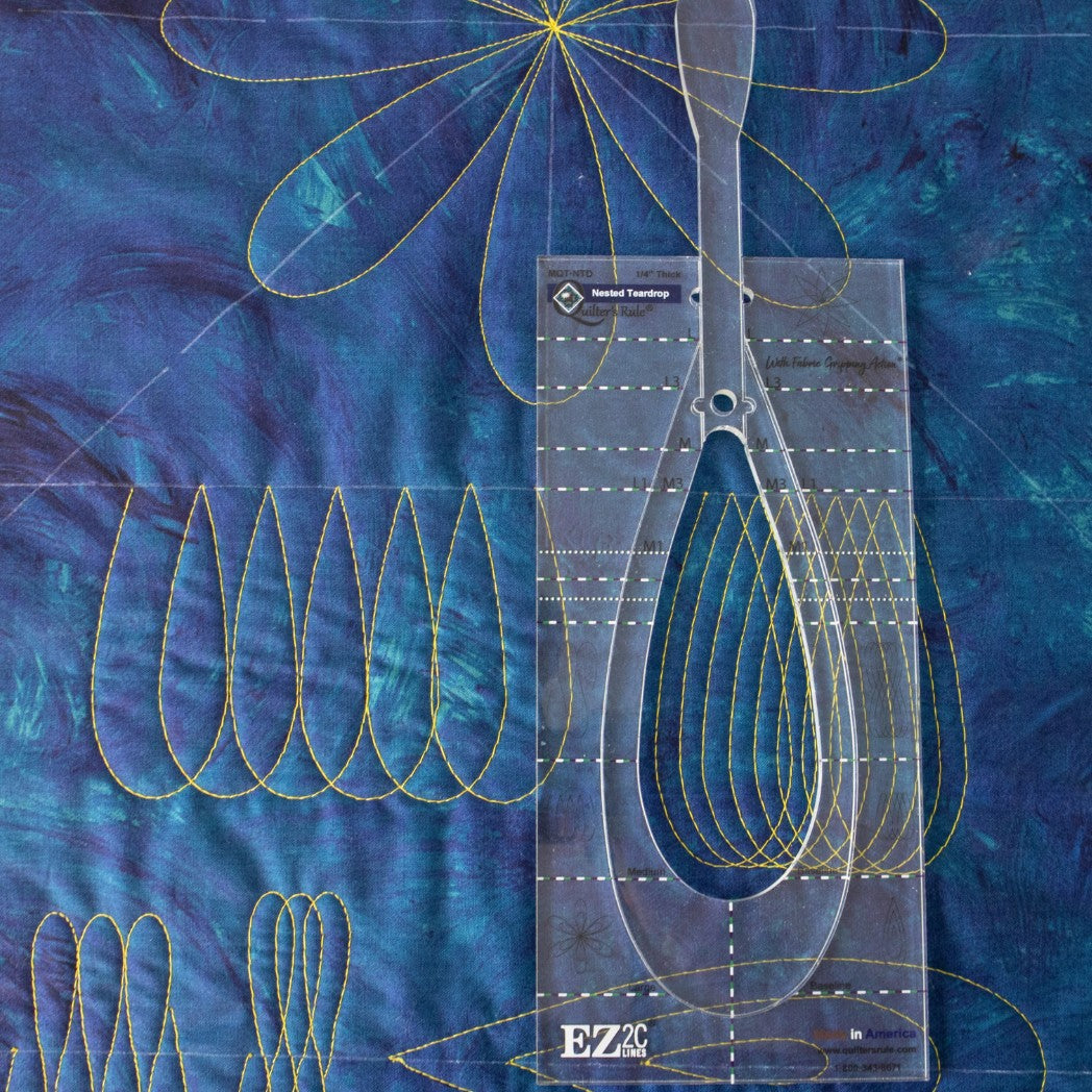 Quilter's Rule ¼" Nested Teardrop Set of 3 - quilting ruler and template - alternate angle