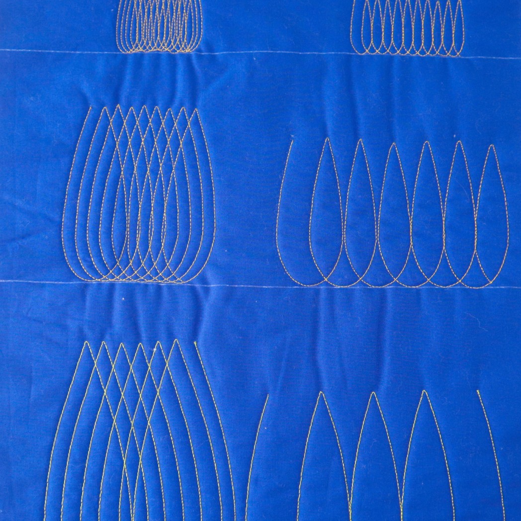 Quilter's Rule ¼" Nested Teardrop Set of 3 - quilting ruler and template - in use
