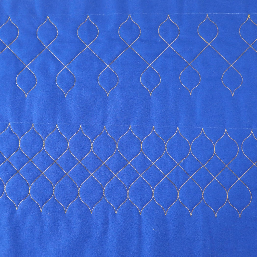Quilter's Rule ¼" Pointed Loop to Loop 4" - quilting ruler and template - in use